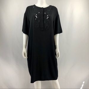 World Market Black Moo-Moo Style Cut Out Dress